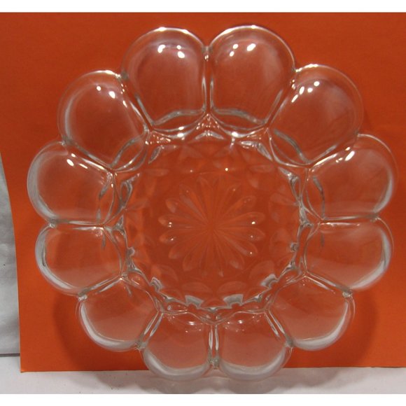 Anchor Hocking "Entertainers" Deviled Egg Plate w/ Original Box 10" Easter - Picture 4 of 9